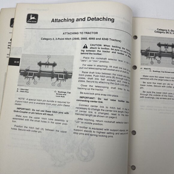 John Deere 50 Toolbar & Attachments Operator's Manual OM A41456 Issue F0 dealer - Picture 8 of 12
